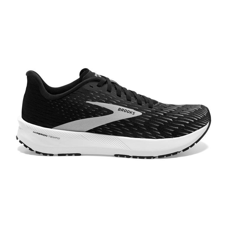 Brooks Hyperion Tempo Road Running Shoes - Men's - Black/Silver/White (50217-QTDB)